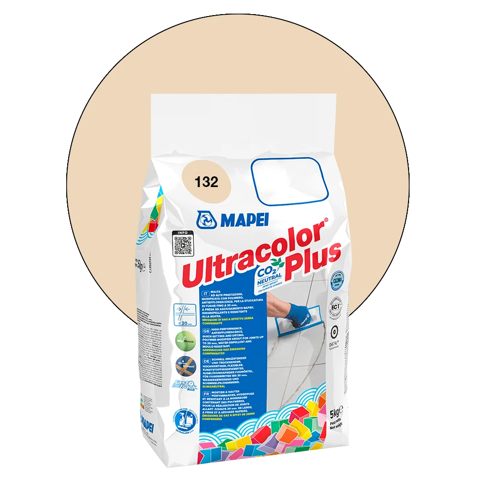 Mapei Ultracolor Plus Fugenmörtel 132 beige 5 kg – Produktabbildung