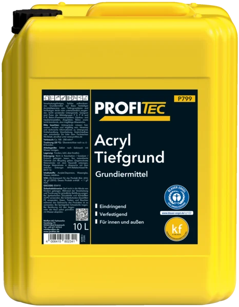 ProfiTec P799 Tiefgrund Acryl 10 L – Serienabbildung · Gebinde/Ausführung kann abweichen