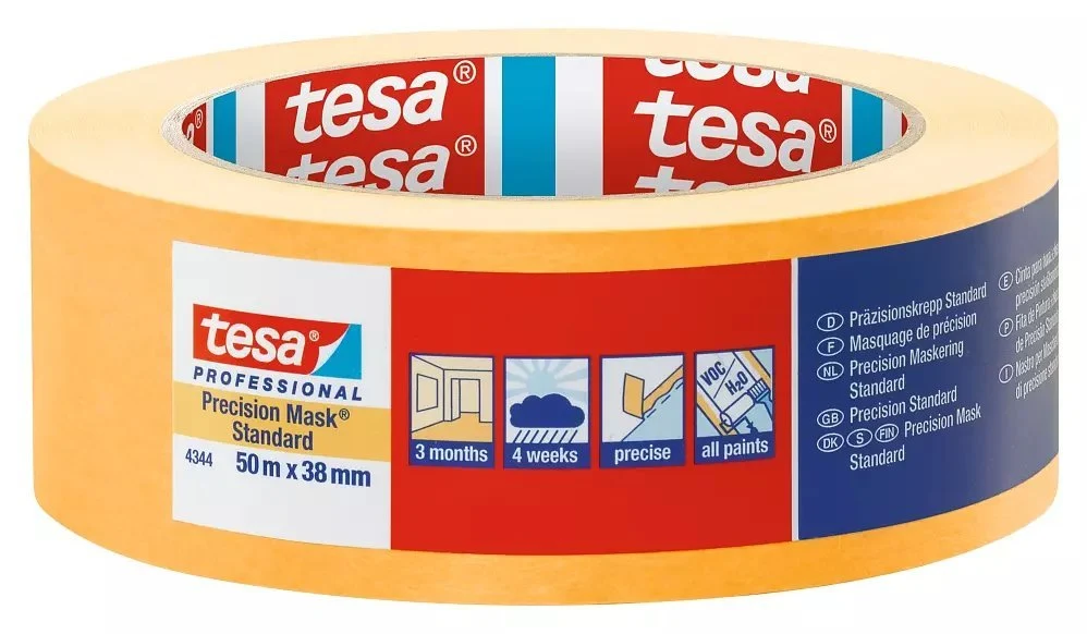 Tesa Präzisionskrepp Standard 50 m x 38 mm – Produktabbildung