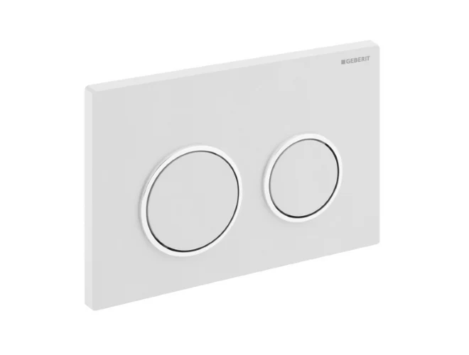 Geberit Omega20 Betätigungsplatte weiß/chrom glänzend – Produktabbildung
