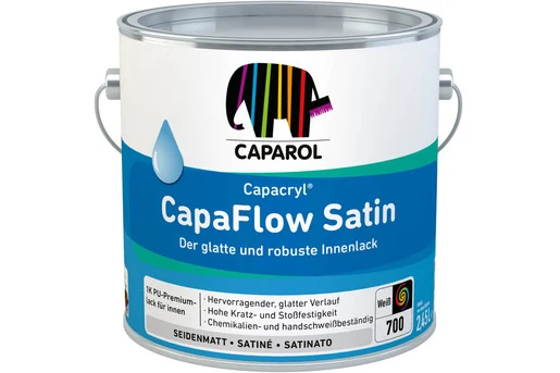 Caparol Capacryl CapaFlow Satin weiß 2,45 L – Serienabbildung · Gebinde/Ausführung kann abweichen